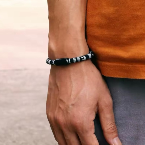 Mens Bohemian Cord Rope Bracelet 6mm 7.5” and 8.5” - Picture 2 of 2